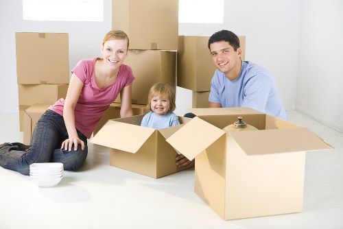 Professional house removals planning in Balham with moving boxes and furniture