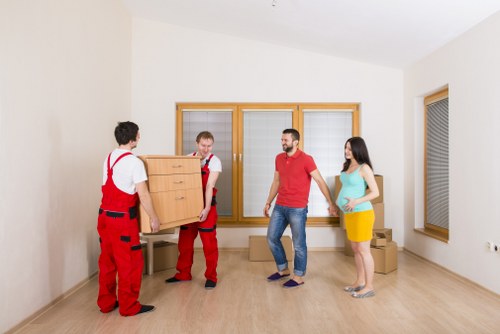 Safe packing and loading of furniture into a removal truck in Balham