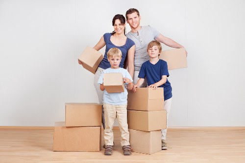 Moving office furniture through a Balham commercial property access point