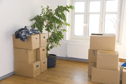 Professional Balham moving team packing and protecting household items