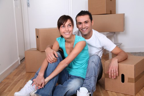 Experienced Balham movers managing a flat relocation in a busy area