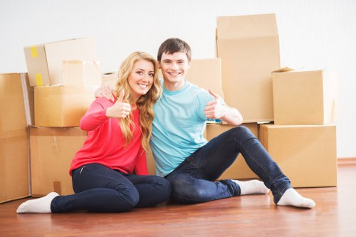 Local Balham movers loading furniture into a removal van