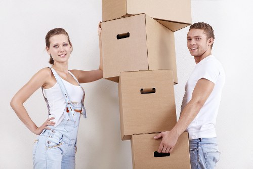 Balham moving crew loading household items into a removals van for a local relocation