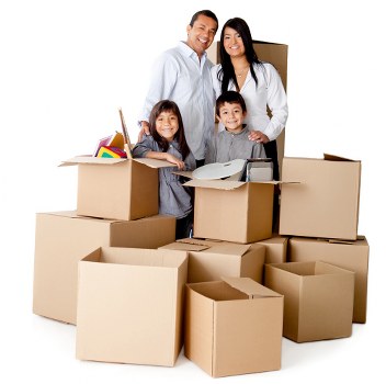 Packing and loading household items for a Balham house move